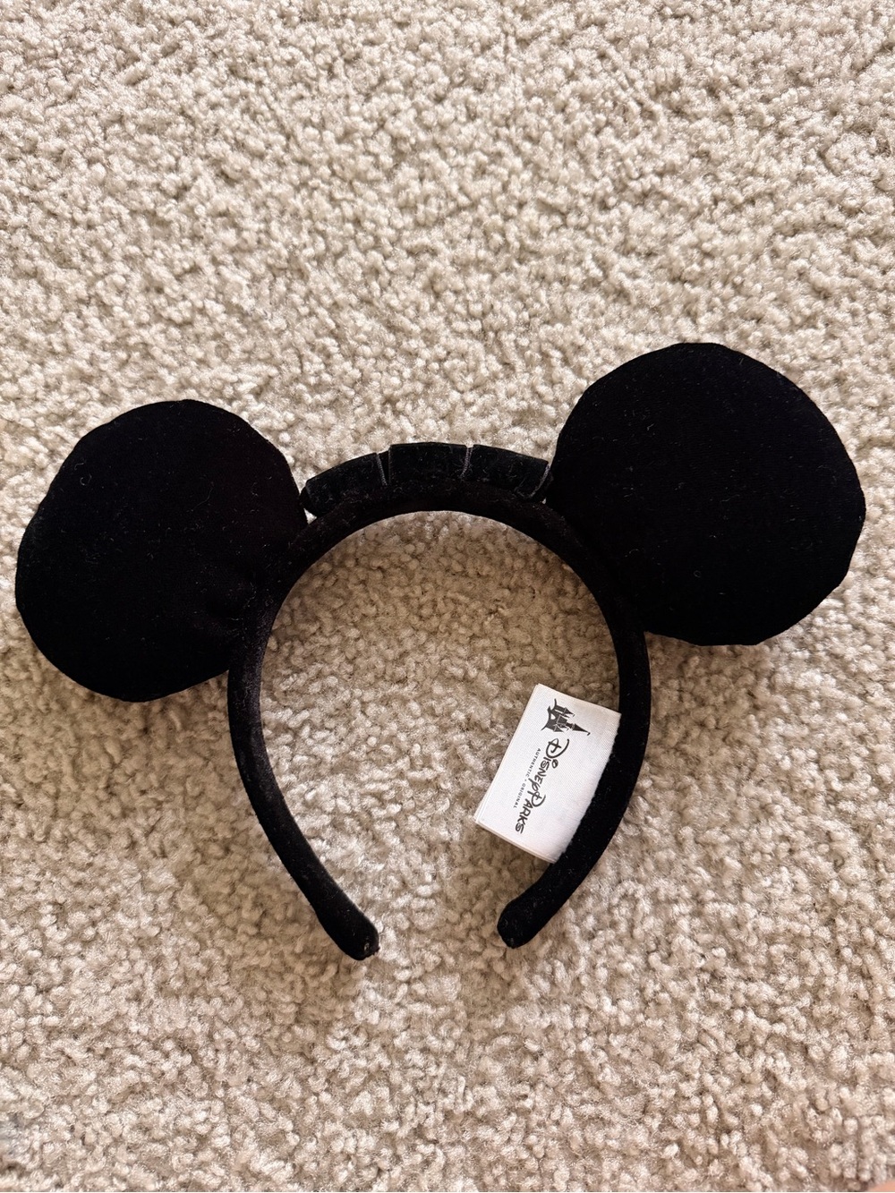 Disney Black Velvet Mickey Mouse Ear Headband
